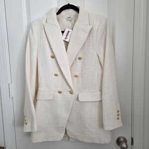Jason Wu Cream Textured Blazer